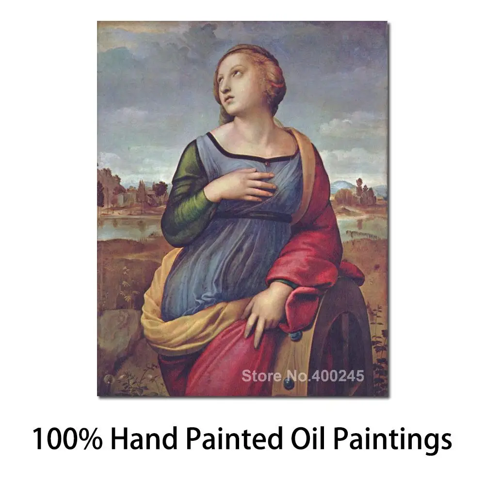 

Известный портрет Рафаэль санзио св. Кэтрин Александрийской масляной живописи на холсте Высокое качество ручная роспись