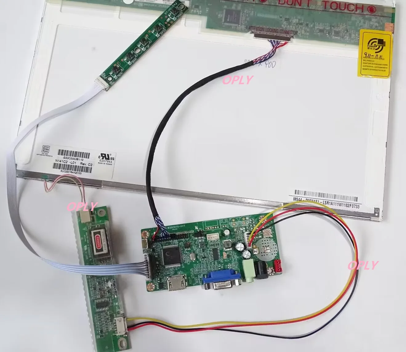 Painel LCD, 58C, B154EW04, VB, V0, V1,