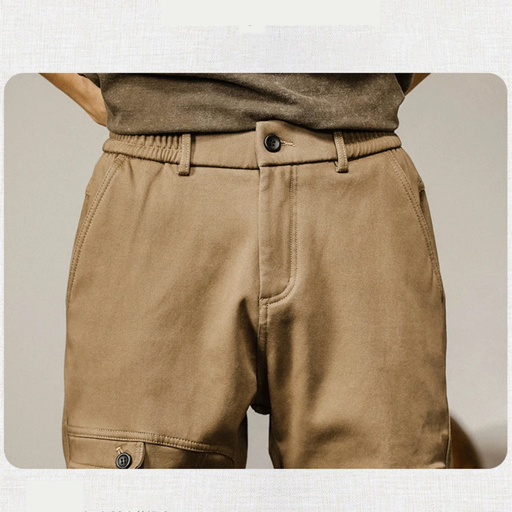 Retro Biker Motor Harness Harem Pants American Cargo Pants Men's Autumn Loose Straight Casual Trousers Camouflage Pantaloons