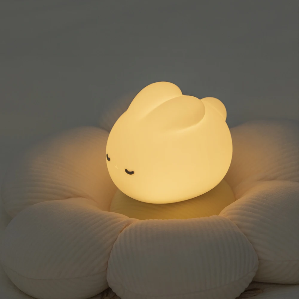 Dream Rabbit Night Light Silicone Rabbit Night Lamp LED Touch Sensor Lamp Timing Desktop Decoration Children's Night Light Gift