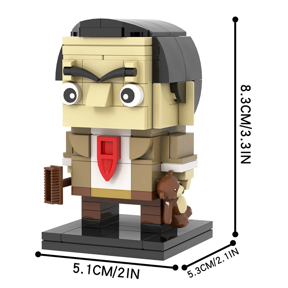 MOOXI ladrillos MOC celebridad Rowan Atkinson figura