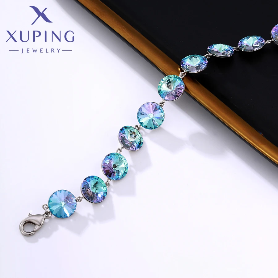 Xuping Jewelry New Arrival Luxury Gold Plated Crystal Bracelet for Women Gifts 810680893