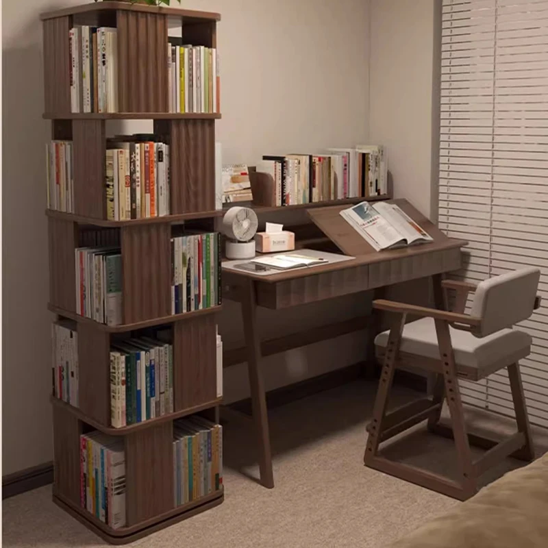House Kids Rotating Bookcase Roller Portable Luxury Rotating Bookcase Stand Organizadores Multifuncionales Home Decoration