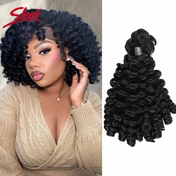 Sleek Remy Human Brazilian Bouncy Bulk Loose Wave Bundles Hair For Braiding Nature Black 10 To 22 Inches Braids No Weft Bulk 1