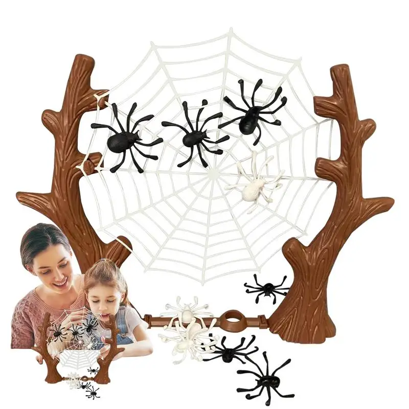 

Spider Toys For Kids Small Jumping Spider Toy With Web Interactive Educational Toys Parent-Child Battle Funny Gift For Boys