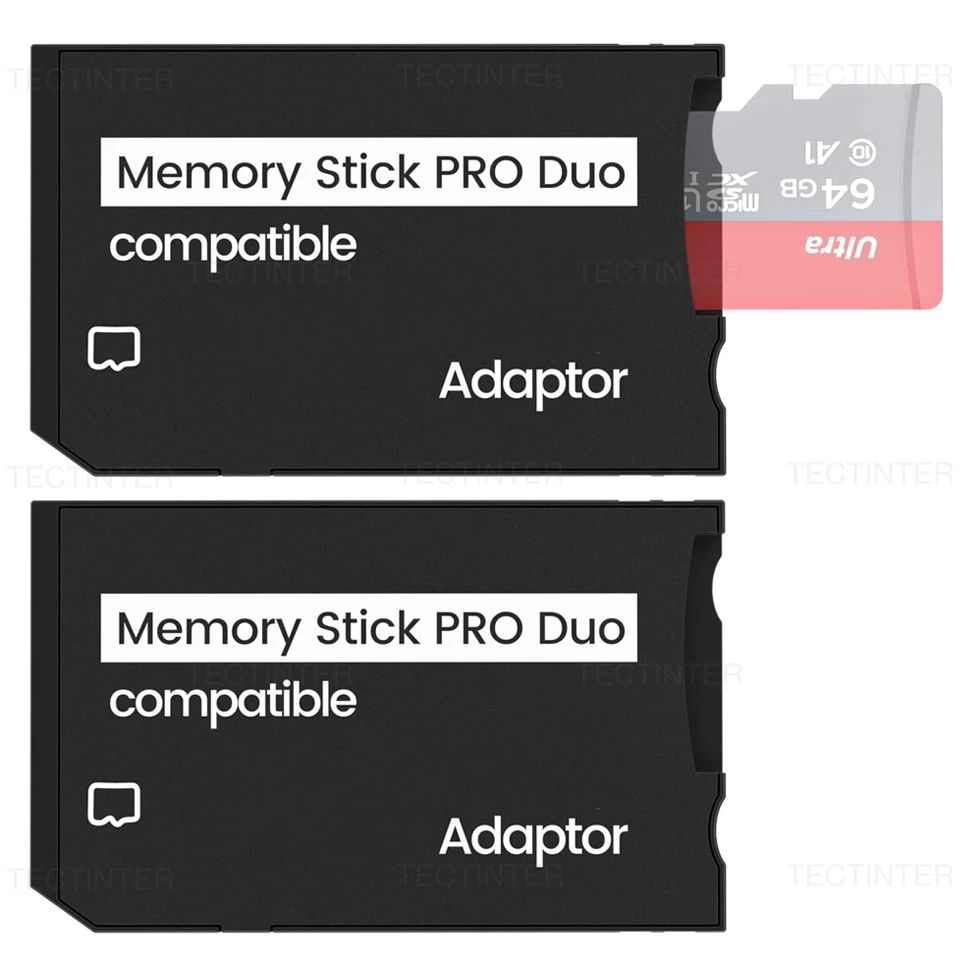 Lector de Tarjetas Memory Stick Pro Duo, Adaptador de Tarjetas TF a MS SD para PSP1000/PSP2000/PSP3000, Adaptador de Doble Ranura para Accesorios de PSP 1