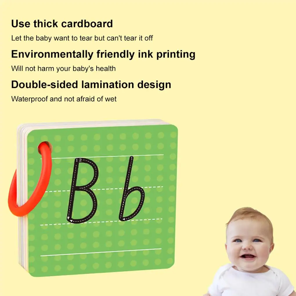 

Alphabet Flash Cards Set Portable Education Learning Toy Kids Children