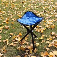 Outdoor Small Folding Triangular Stool Fishing Chairs Camping Multifunction Benches Foldable Stools Household Daily Park chairs 2