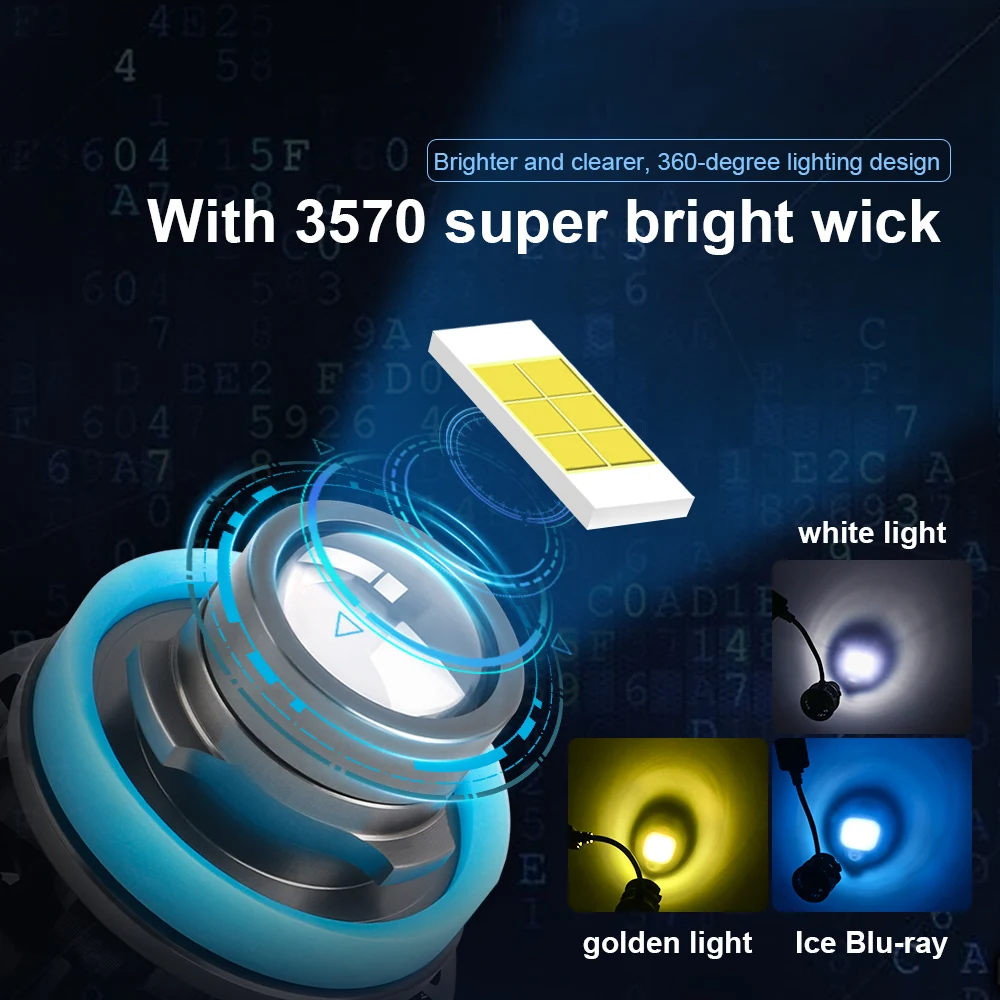 LED Headlight Automotive H7 9006 Laser Headlight Bulbs Canbus H11 9005 HB3 Projector Auto Fog Lights 3000K 6000K 8000K Modification LED Lights