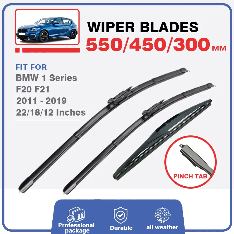 FrontRearWiperBladesSetForBMW1SeriesF20F2120112019114i