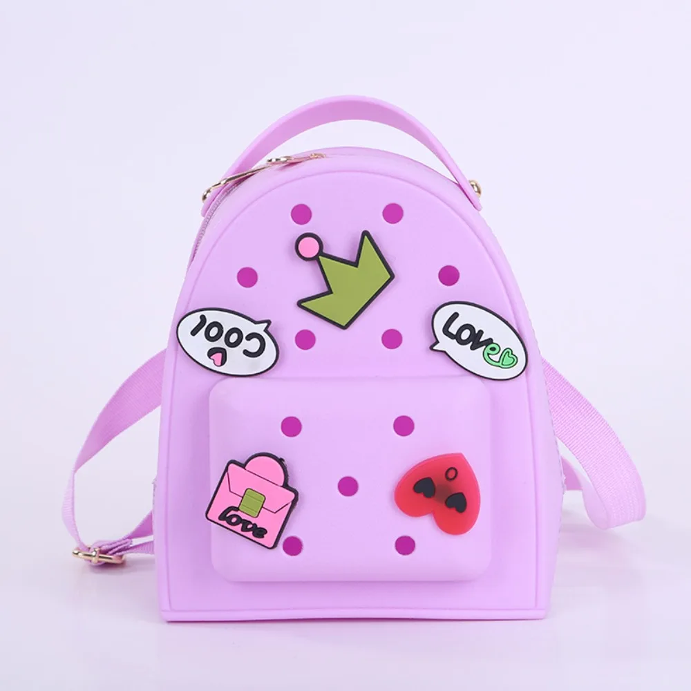 

Candy Color Silicone Backpacks Women Fashion Cute School Bags Girls Personalization Backpack Large Capacity Waterproof Daypack