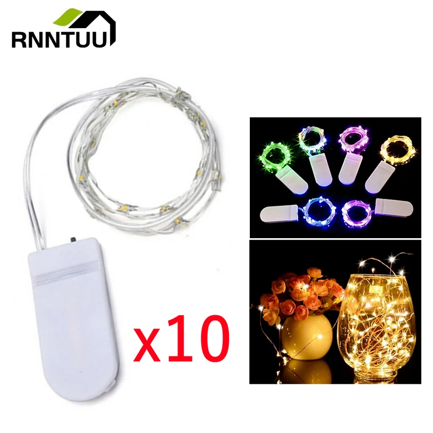 

10/PCS LED Lantern Christmas With Button Battery Box Lantern Cake Gift Box Creative Star String Light Battery Copper Wire Light