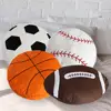 Throw Pillow Soft Cute Soccer Baseball Shape Sofa Back Throw Pillows Rubby Soccer Shape Plush Toy Room Stuffed Pillow Cushion 1