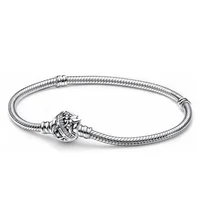 Bracelet original en argent sterling 925% avec cœur Mickey Snowman pour femmes, bijoux DIY pour anniversaire, cadeau pour la Saint-Valentin 4