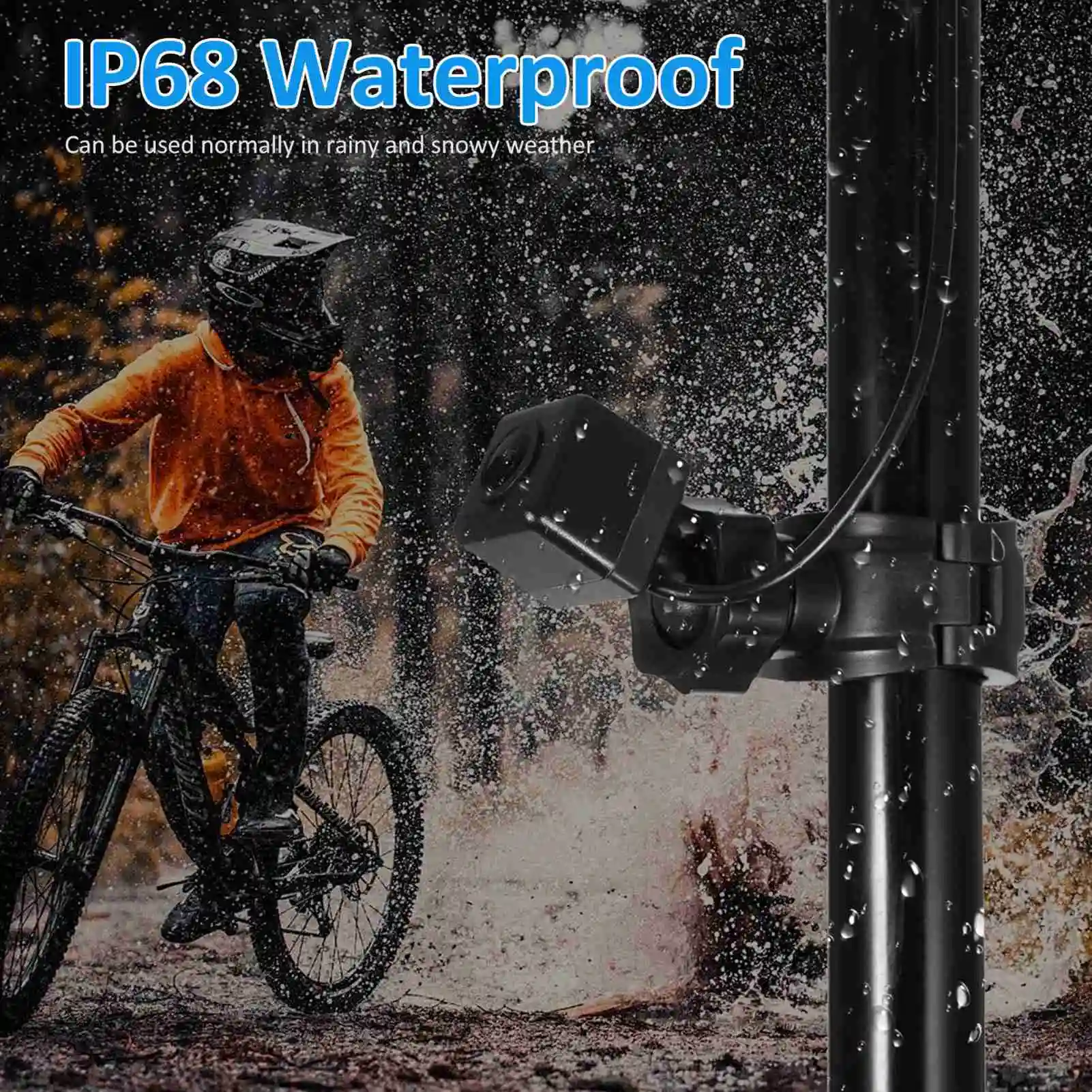 후방 카메라 자전거 후방 카메라 1080P 4.3인치 HD 디스플레이 화면 산악 자전거용 후방 카메라 전자 자전거 후방 카메라