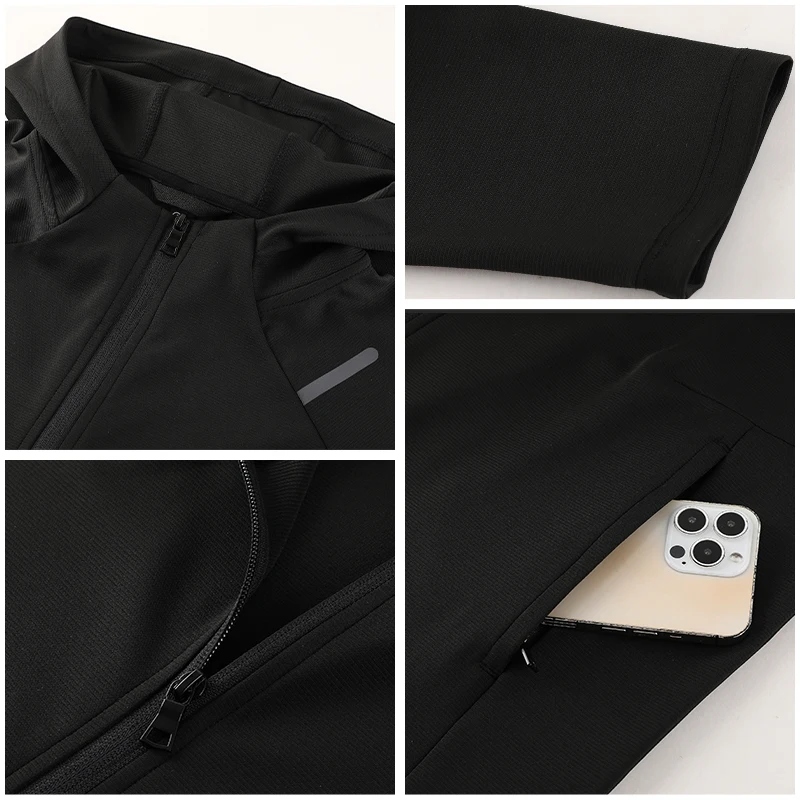 Men's Sports Tracksuit Running Training Wear Casual Tracksuit Winter Jacket Jogging W007