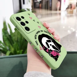 Elegant Ghost Design Phone Case with Telephone Motif for Galaxy S21 (Light Green)