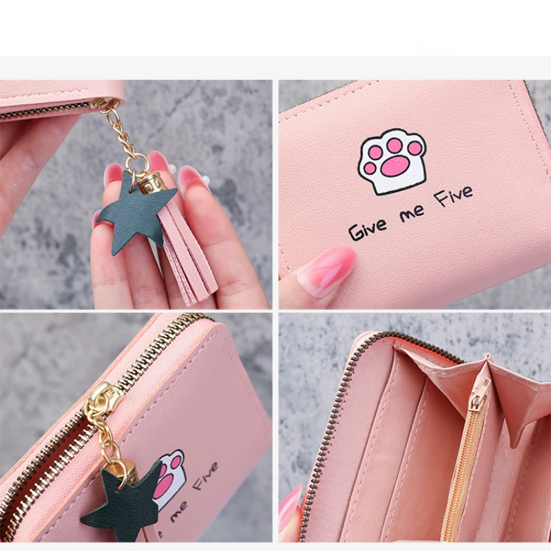 Women's Cute Wallet Bear PU Leather Casual Card Holder Female Girl's Coin  Pouch Women Tri-fold Cartoon Short Wallet - AliExpress