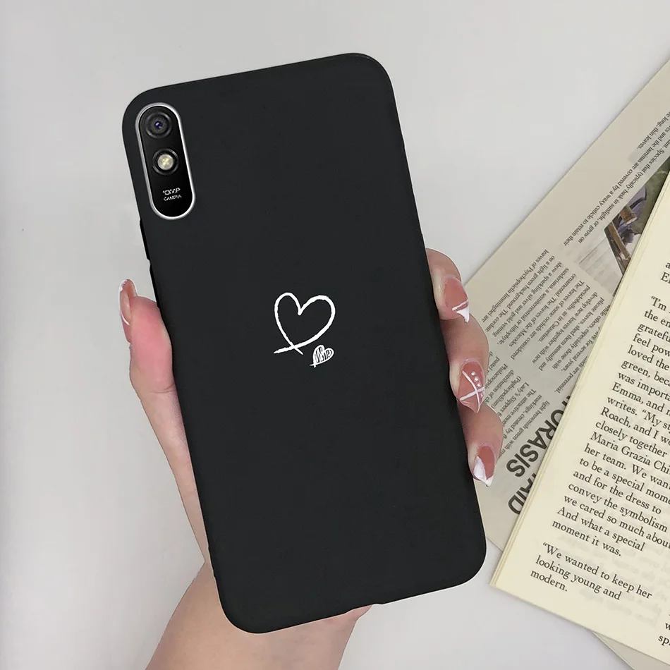 Fashionable Butterfly Heart Pattern Silicon Phone Cover for Xiaomi Redmi 9 Series