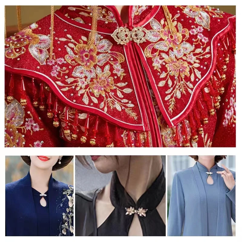 Description Picture 4 of item1 Piece Crafts Closure Clasps Metal Button Rhinestone Buckles Crystal Metal Hook Eyes Clasp Garment Coat Fastener Sewing Decor