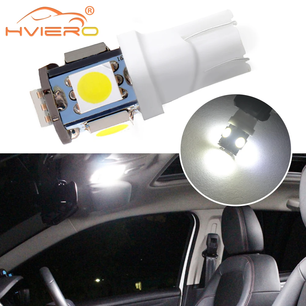 Led Car Lights Led Lights Led Bulbs Car Interior Lights White Red Blue T10 W5W License Plate Light Turn Signal Wedge Roof Dome Read lamp 50505SMD Car Auto 194 Backup Led Interior light