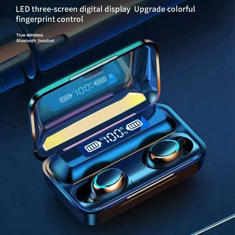 F9 Wireless Earphones LED Dislpaly Binaural TWS Wireless