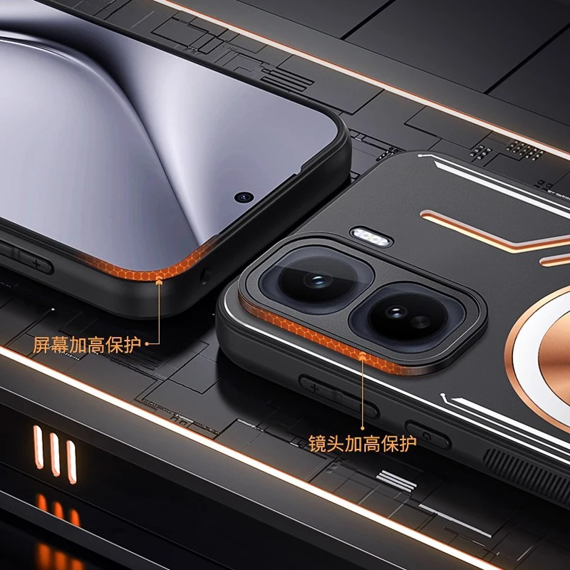 Magnetic Graphene Cooling Aluminum Alloy Shockproof Phone Case