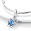 Silver Plated Dangle Charm Starfish Turtle Shell Dolphin Beads fit Original Bracelet Summer Collection Jewelry 4