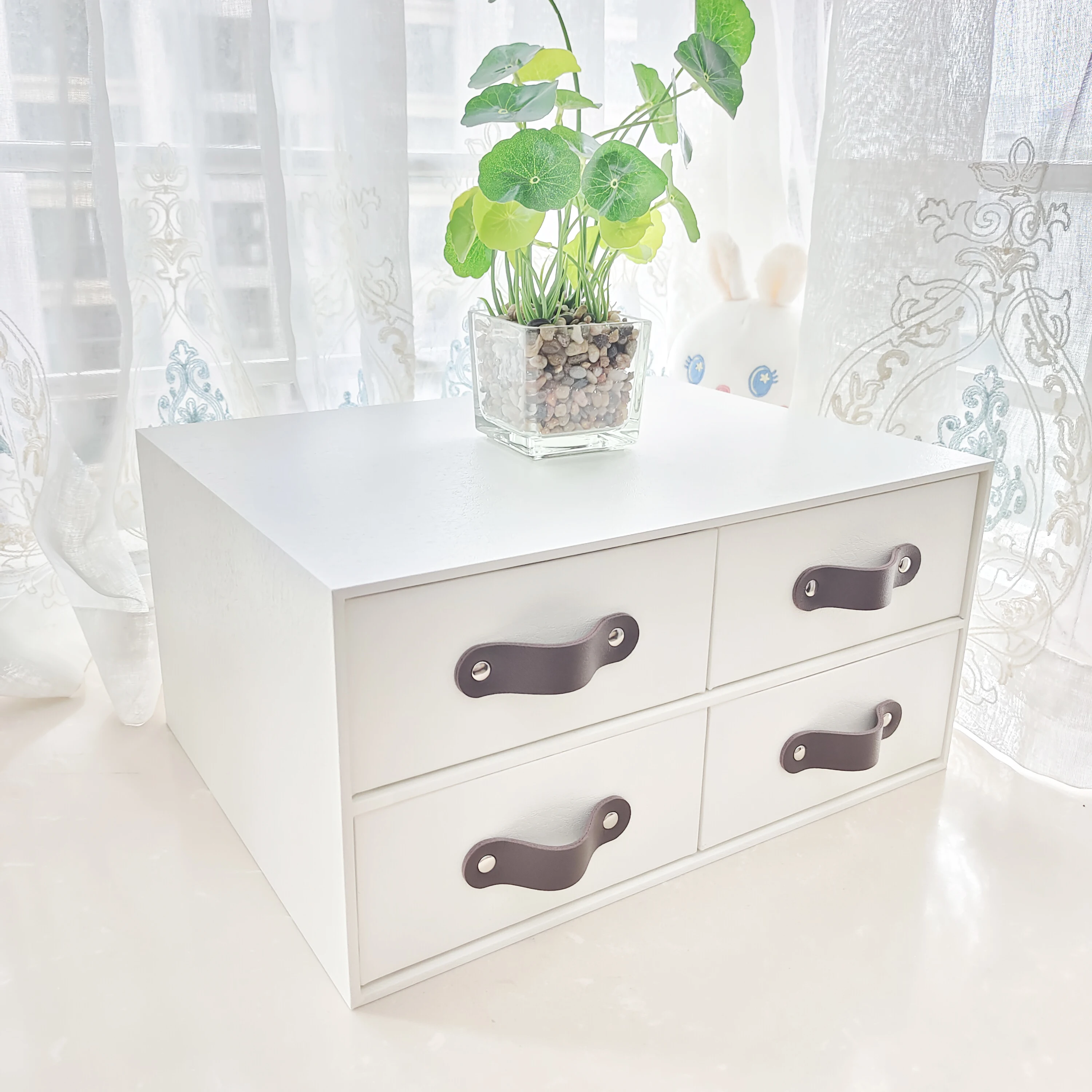 3 Layers Cabinet Cardboard Office Desk Top Organizer Home Storage 3 Drawers  Cabinet Beige Faux Linen Natural Paper (2pcs) - Magazine Organizer -  AliExpress