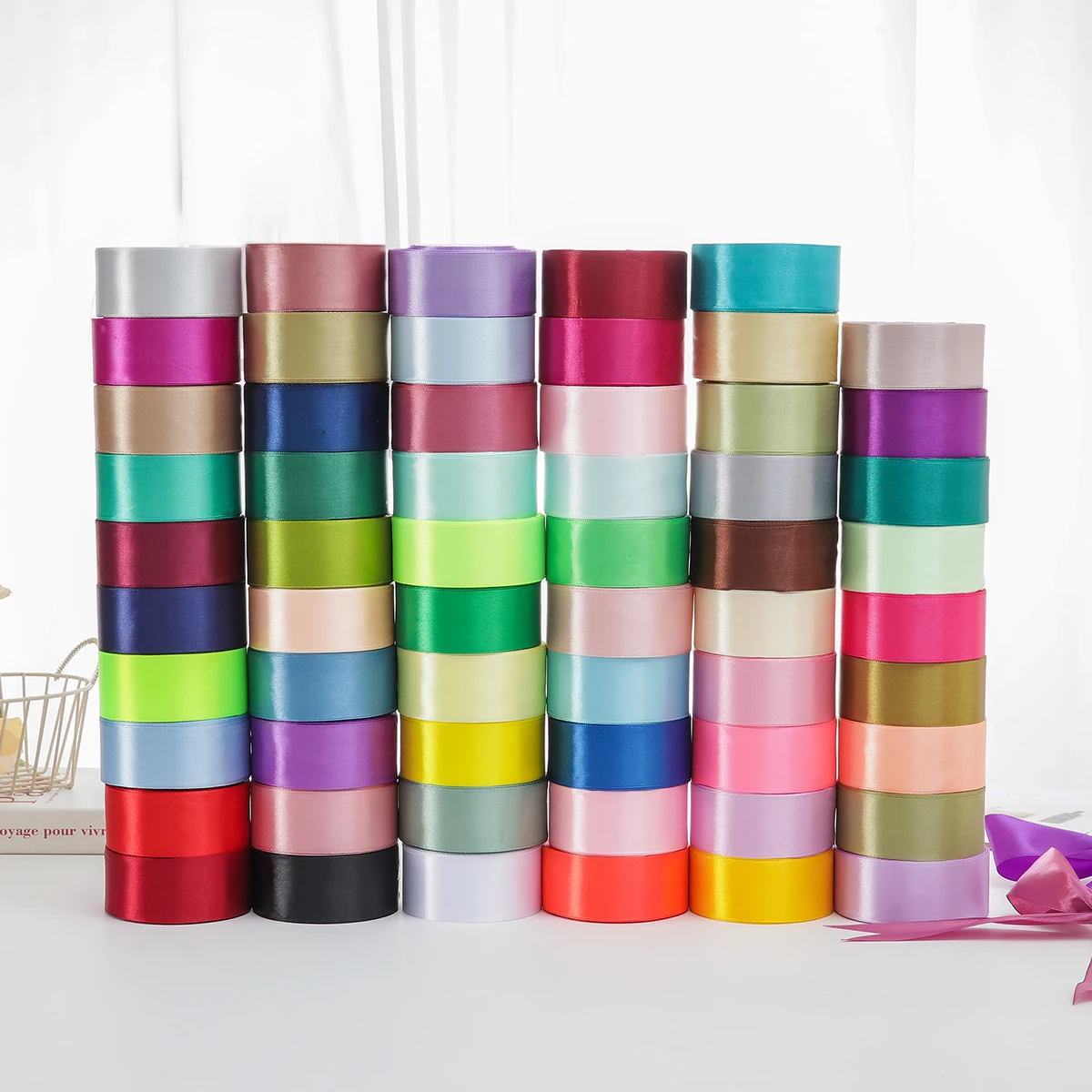 Elegant 4cm Satin Ribbon for Gifts & Crafts - 25 Yards