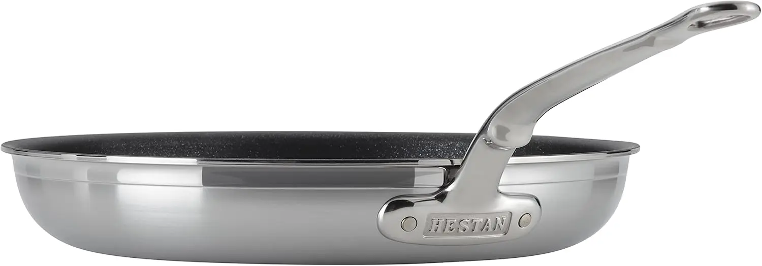100% Triple Bonded Nonstick Stainless Steel Frying Pan, Induction Compatible 2