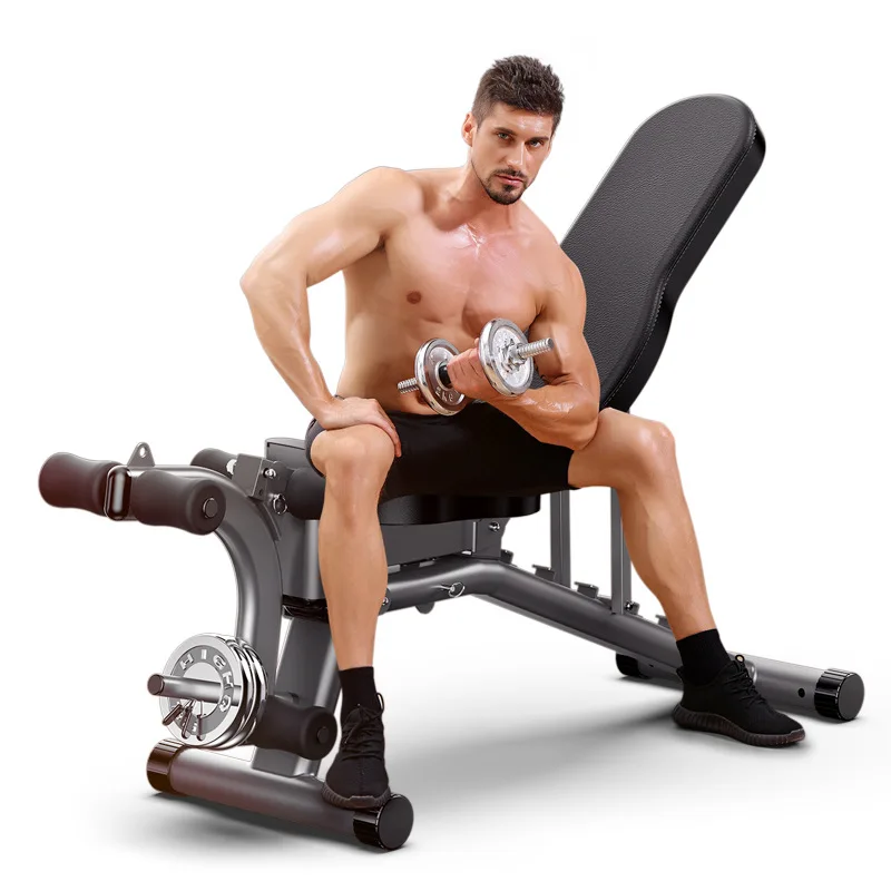 

Gym Commercial High Weight Lifting Chair Height Adjustable Crunches Indoor Fit Workout Dumbbell Bench