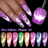 13PCS Reflective Glitter Magnetic Gel Set Fluorescent Green Semi Permanent Neon Glitter Gel Kit Nail Art  Varnsh Kit Supplies 4