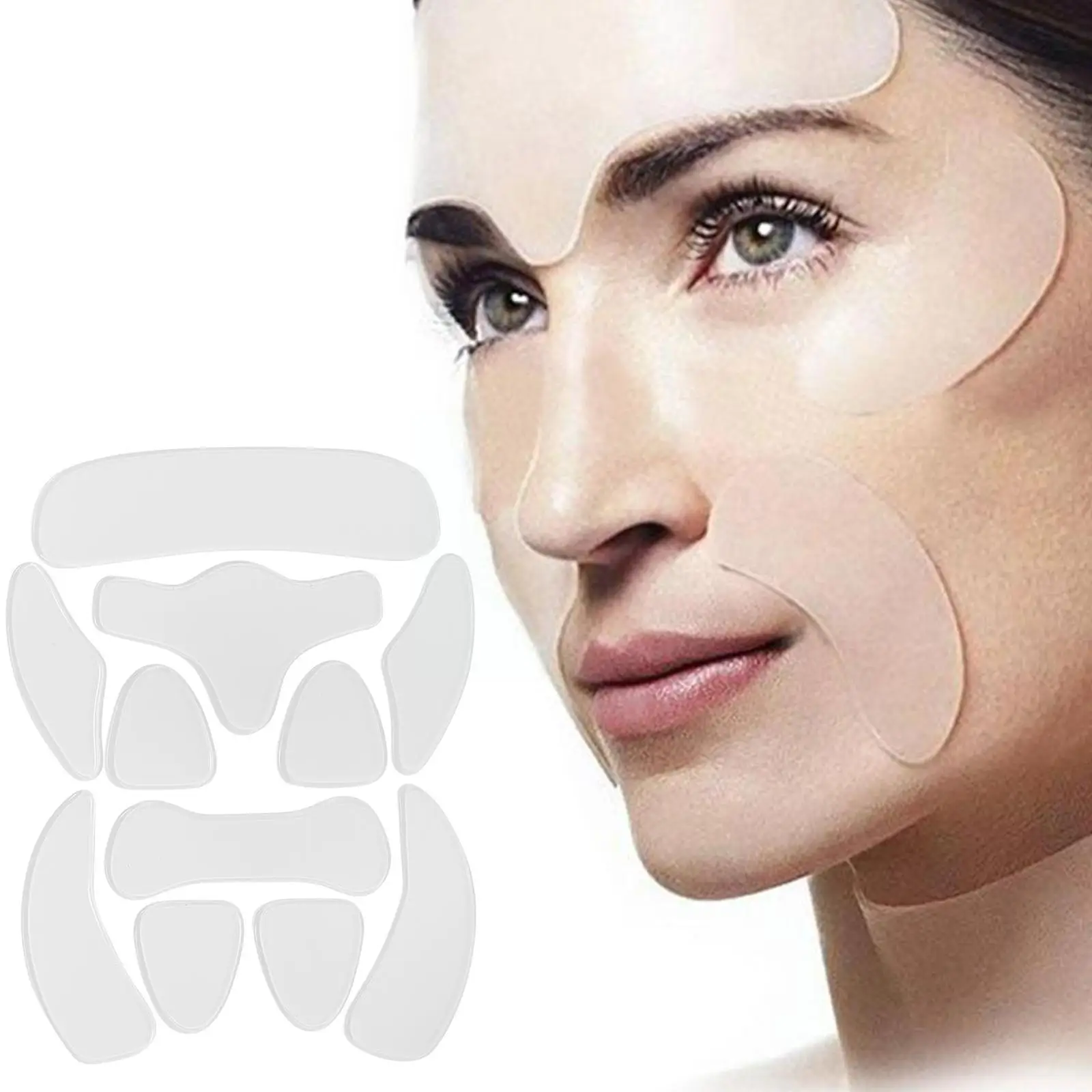 

Reusable Wrinkle Removal Sticker Face Silicone Forehead Anti Neck Patch Skin Lifting Aging Care Eye Patches Mask Wrinkle Fa X2G7