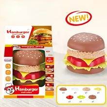 

New Simulation Hamburger Bread Children's Family Food Toy Kitchen Tableware Parent-child Set Fun Toys for Kids Toys