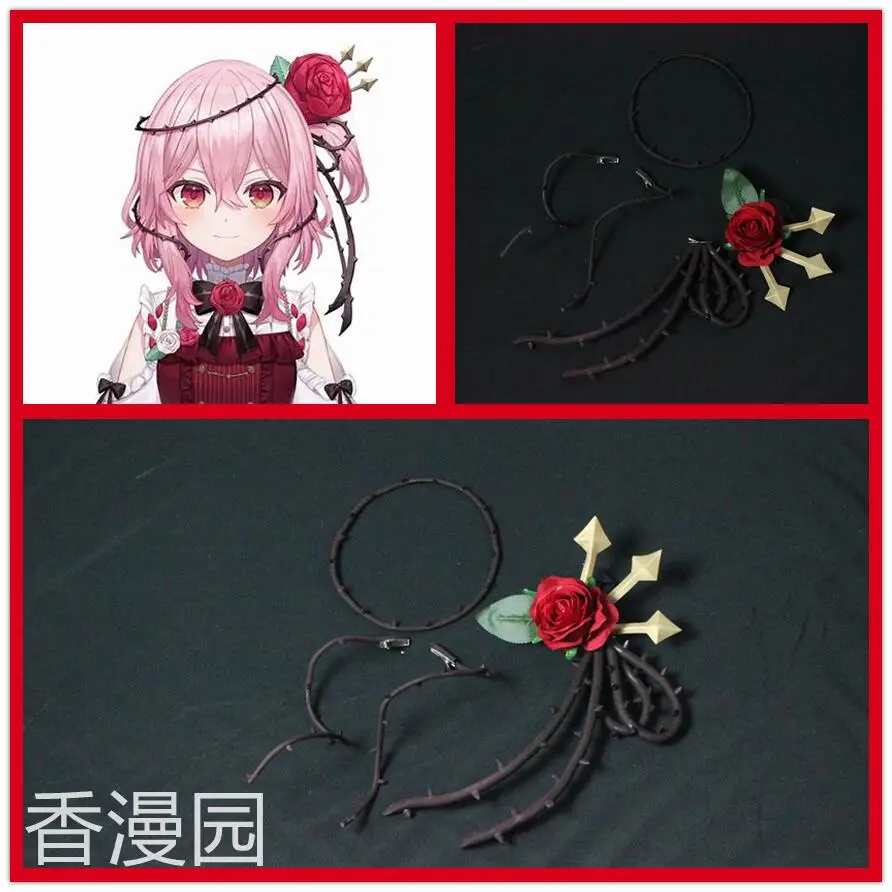 

Заколка для волос аниме Vtuber Rosemi Lovelock, кольцо для волос для косплея, Мужская и Женская Студенческая заколка, аксессуары для волос, рождественские подарки