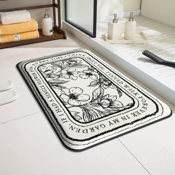 Semplice bagno ispessito in flanella morbido tappetino per doccia tappetino assorbente porta tappetino per WC domestico tappetino antiscivolo 1