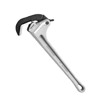 SucceBuy Pipe Wrench 18" Aluminum Straight Pipe Wrench Automatic Jaw Adjustment Adjustable Plumbing Wrench Easy to Carry Pipes 1
