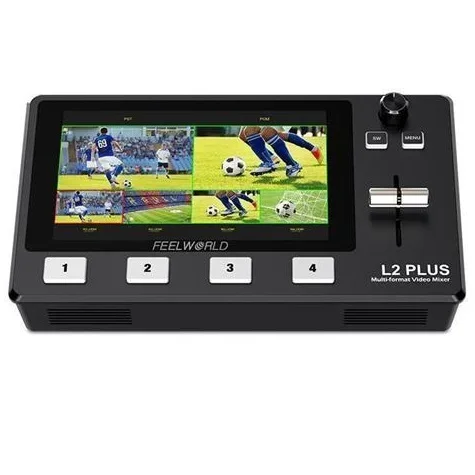 

Мультикамера FEELWORLD L2 PLUS, смеситель для видеосъемки с сенсорным ЖК-экраном 5,5 дюйма, PTZ, Chroma Key, USB3.0, для прямой трансляции