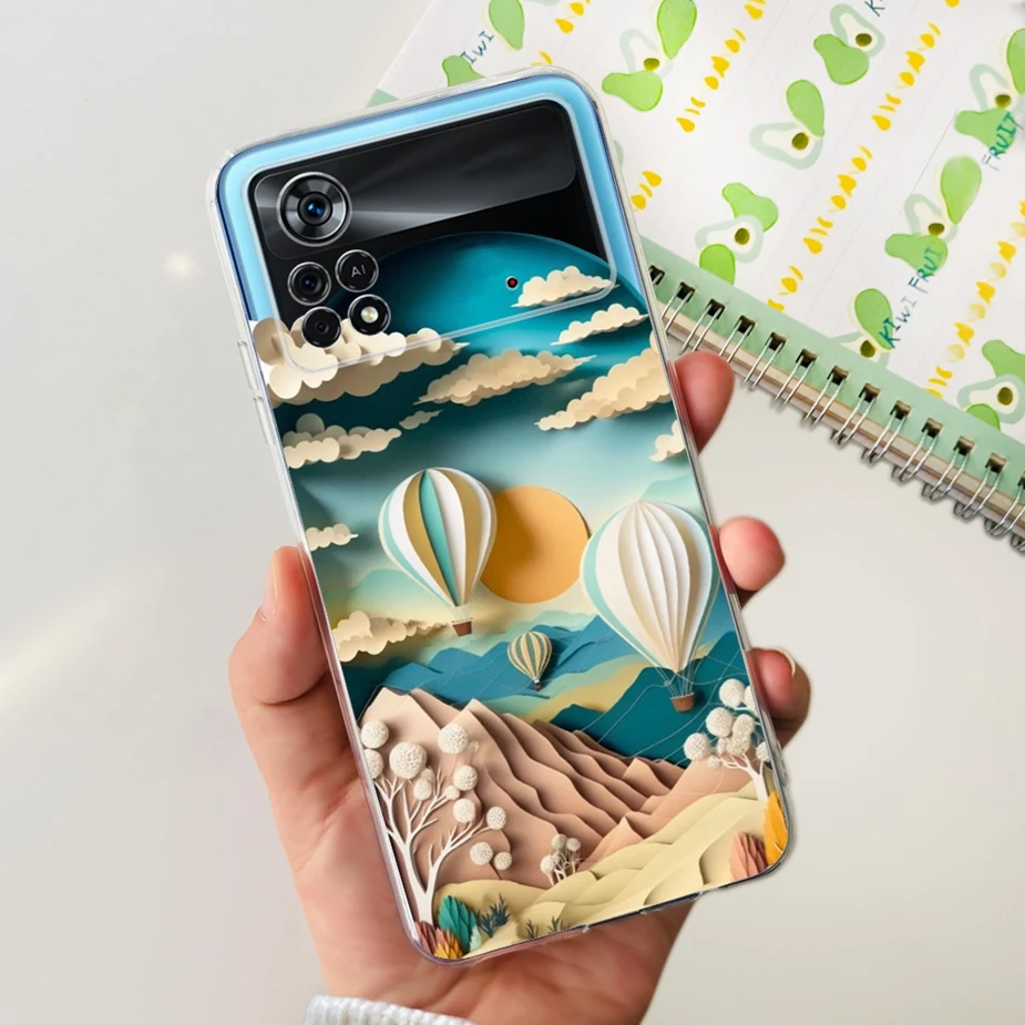 New Fashion Painted Clear Silicone Phone Case - Soft Protective Cover for Xiaomi Poco X4 Pro 5G