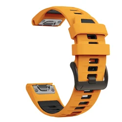 Versatile QuickFit Silicone Strap - Premium Smartwatch Bracelet Watchbands - QuickFit 26mm (Orange Black)
