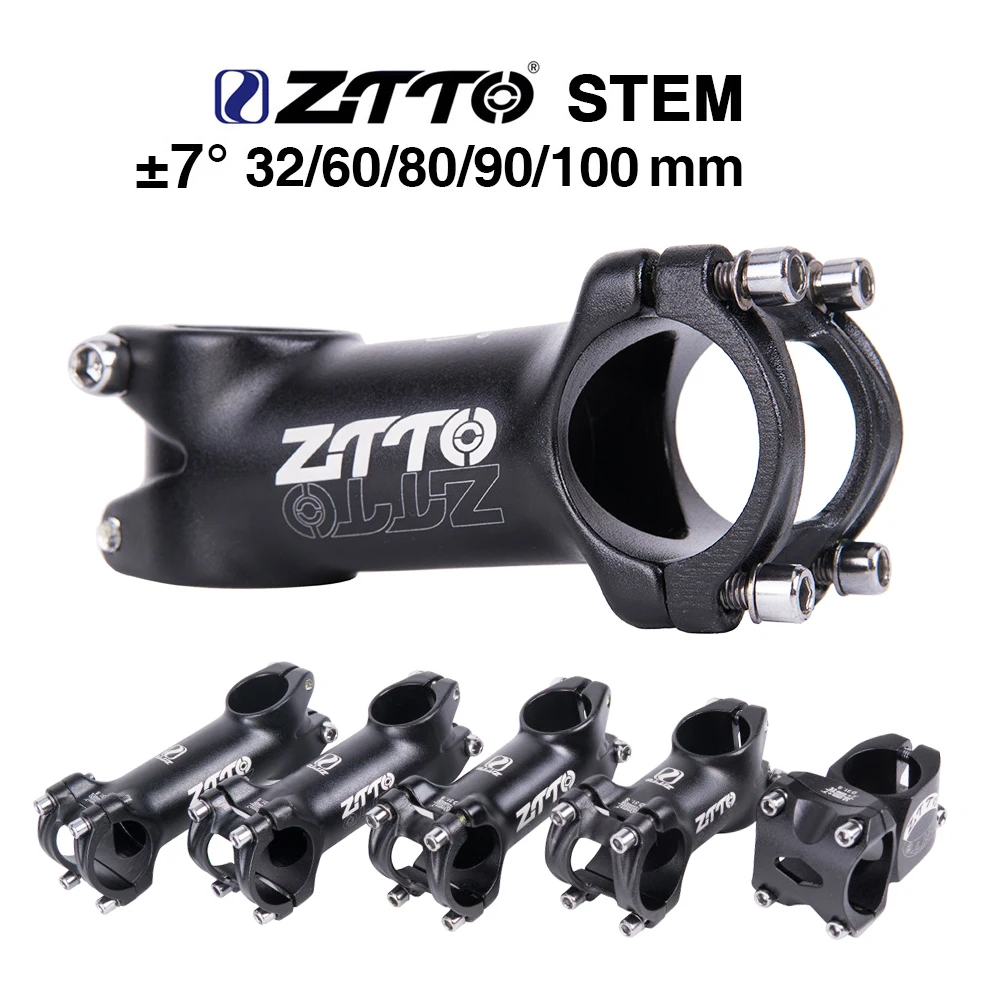 

ZTTO 7 Degrees 32 60 80 90 100mm Ultra Light Lightweight28.6 31.8mm Stem for XC AM MTB Mountain Road Bike Bicycle Part