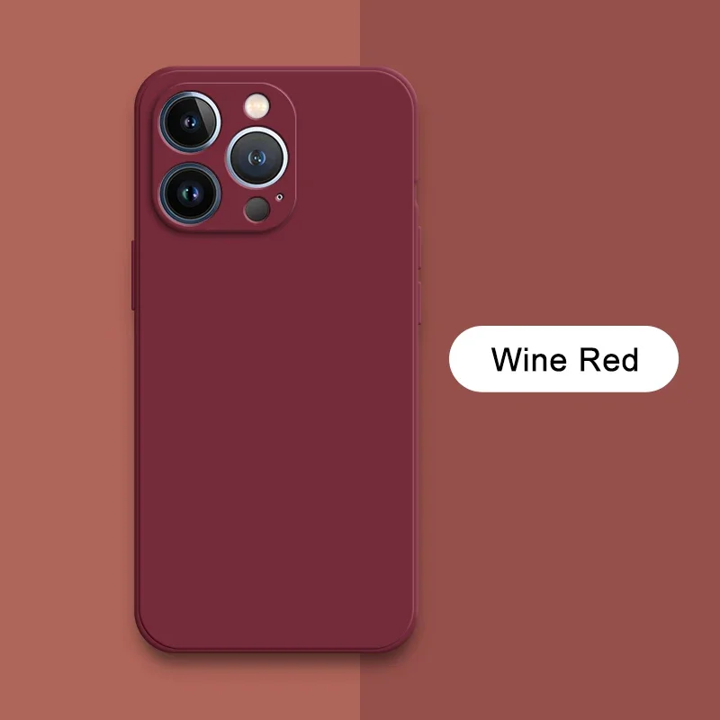 Original Square Liquid Silicone Phone Cases - Premium Durable Covers