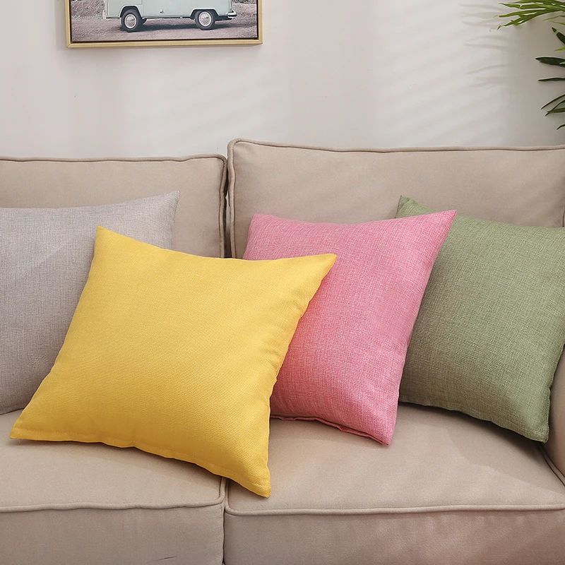 Thickened Solid Square Pillow Cover 2