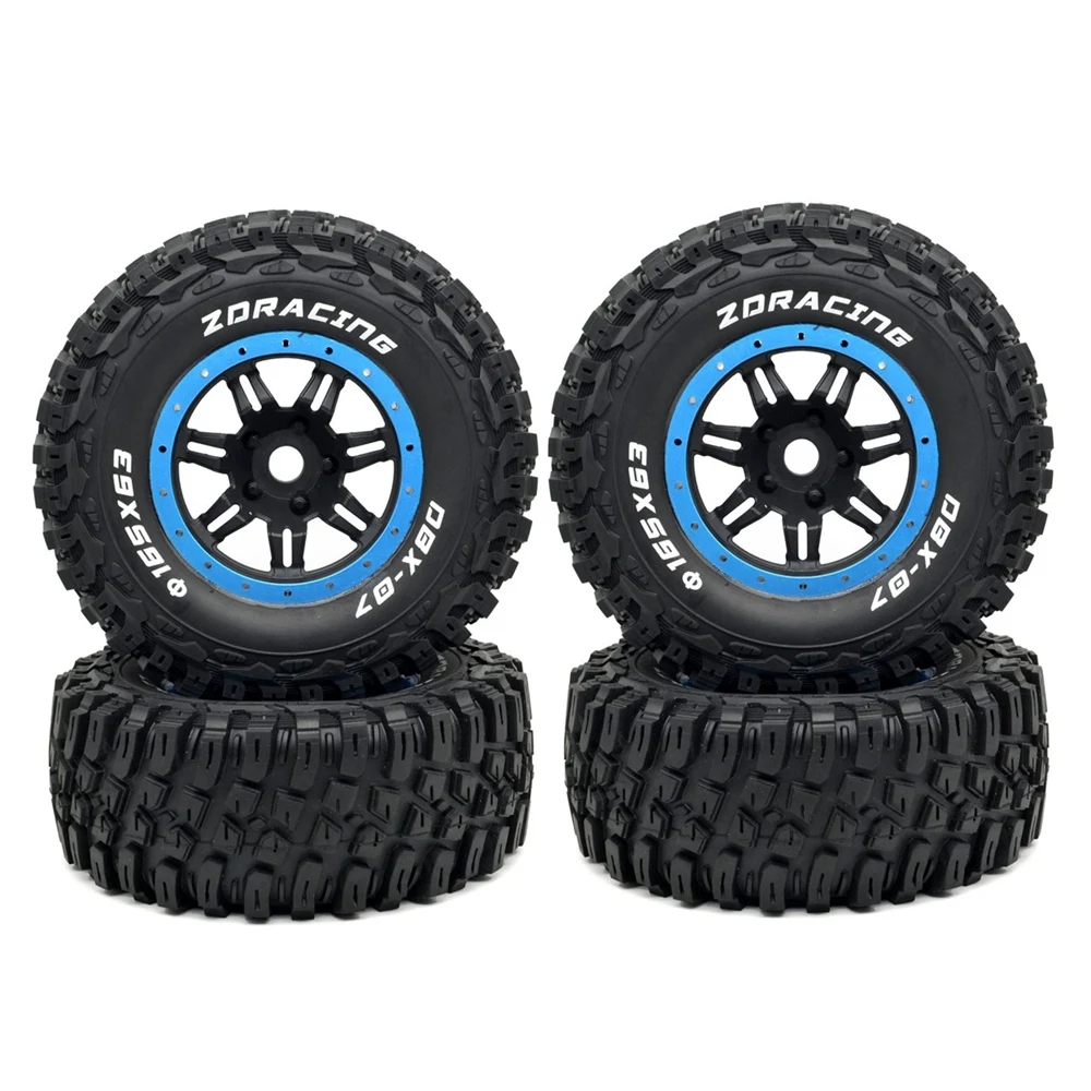 

4Pcs RC Car Wheel Tire Tyre for ZD Racing DBX-07 DBX07 1/7 RC Car Upgrade Parts Spare Accessories,1