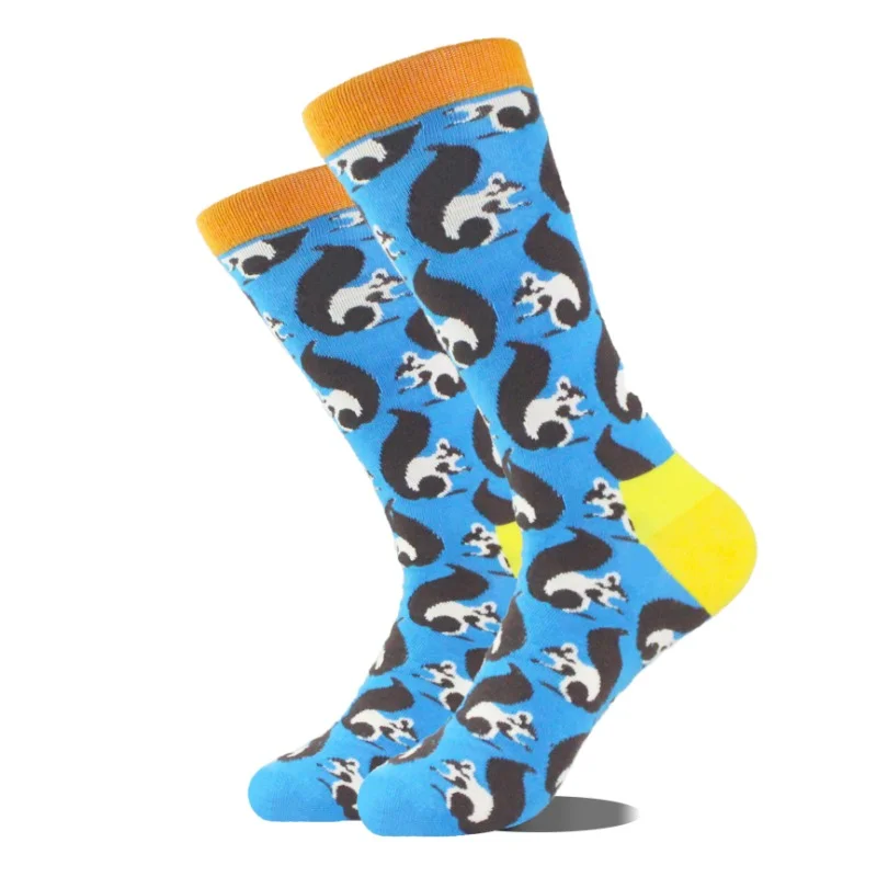 Animal Novelty Socks With Alien Dinosaur Pug Panda Flamingo Cactus Skateboard Print For Men Women Unisex EU 37-44