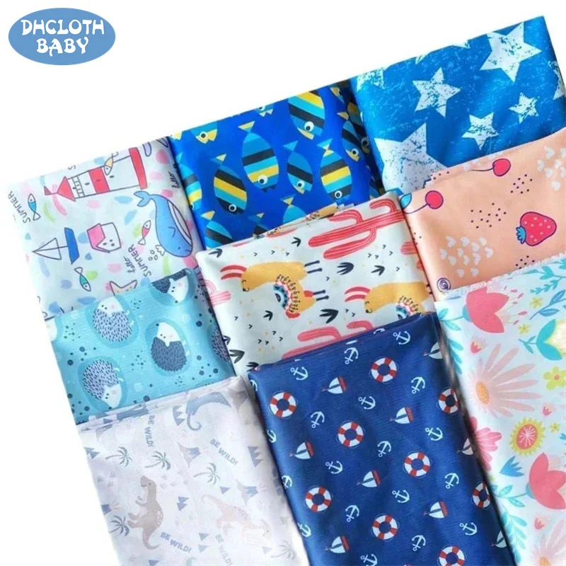 FabricDiapersPULPolyesterPrintedClothSewingQuiltingFor
