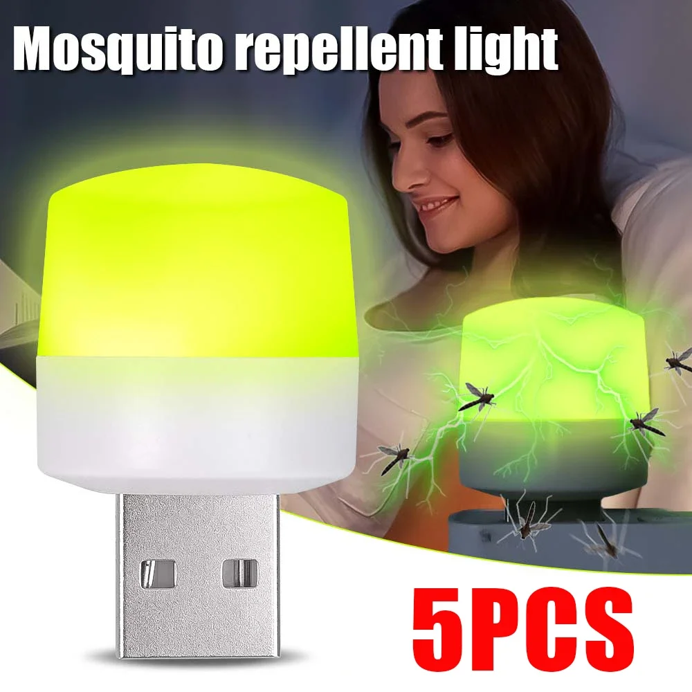5/1 Pz Mosquito Killer Night Light Led Non Radiation Insect Killer Light Zapper Presa Usb Luci Elettriche Antizanzare