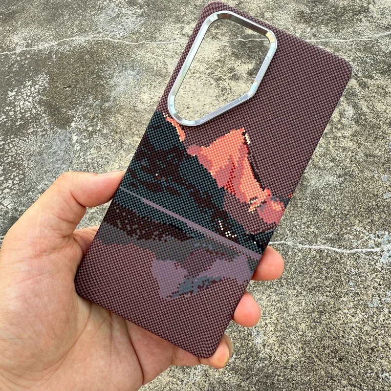 For Samsung S23 S24 S25 Ultra Case Magnetic Wireless Charging Carbon Fiber Cover for Galaxy S26Ultra Metal Lens Protective Shell 4