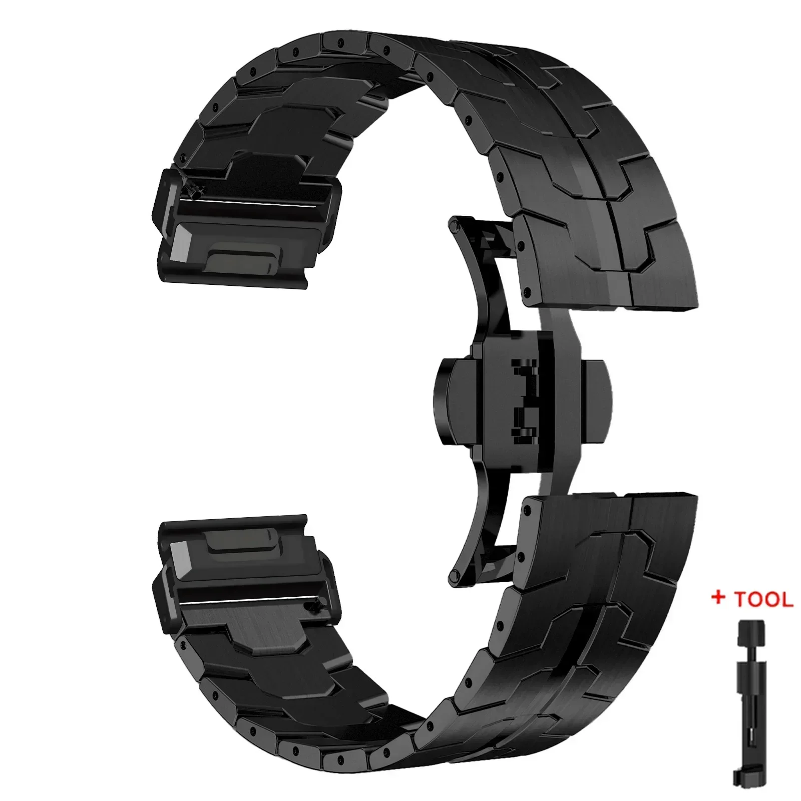 Premium Titanium Color Stainless Steel Quick Fit Watch Strap